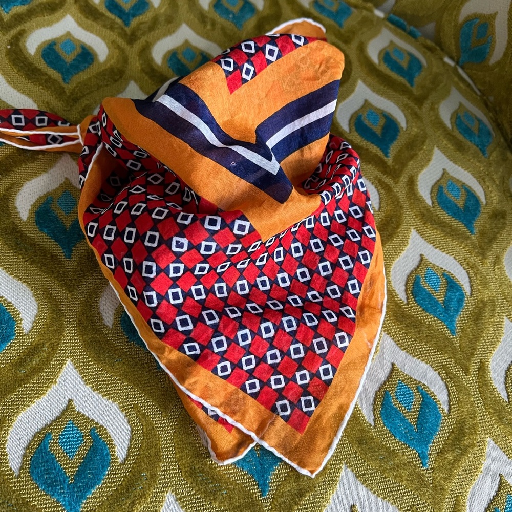 Vintage 1970s cotton scarf